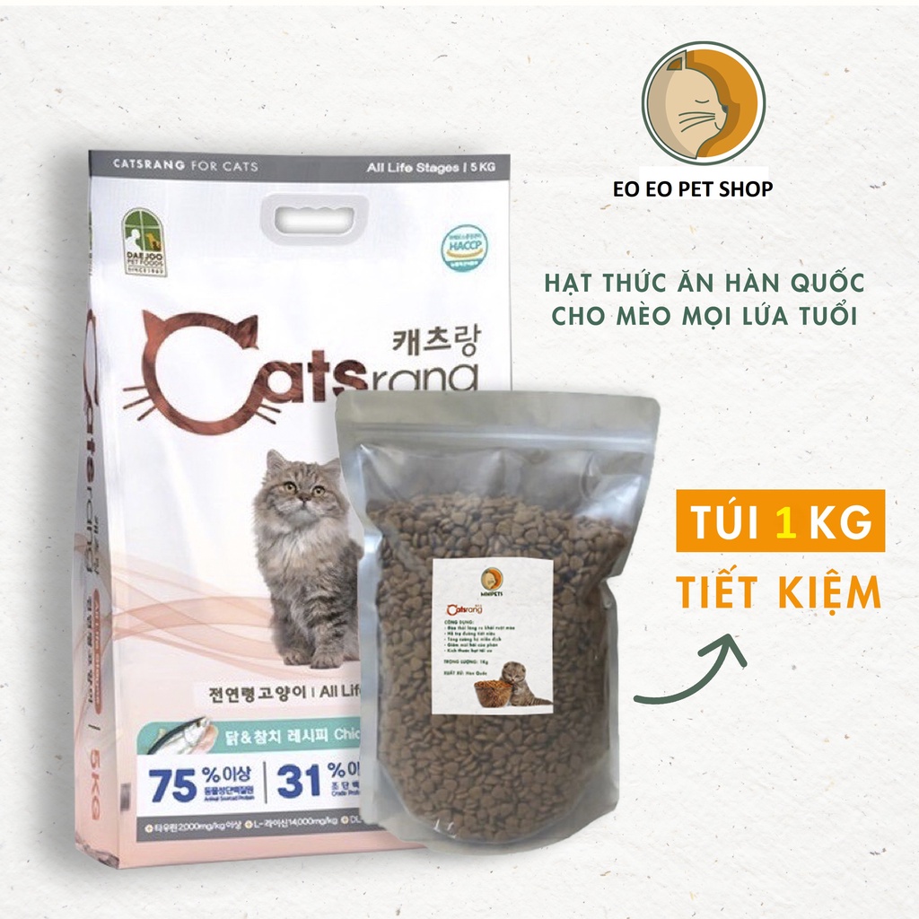 Hạt thức ăn cho mèo c.at.rang túi nhỏ