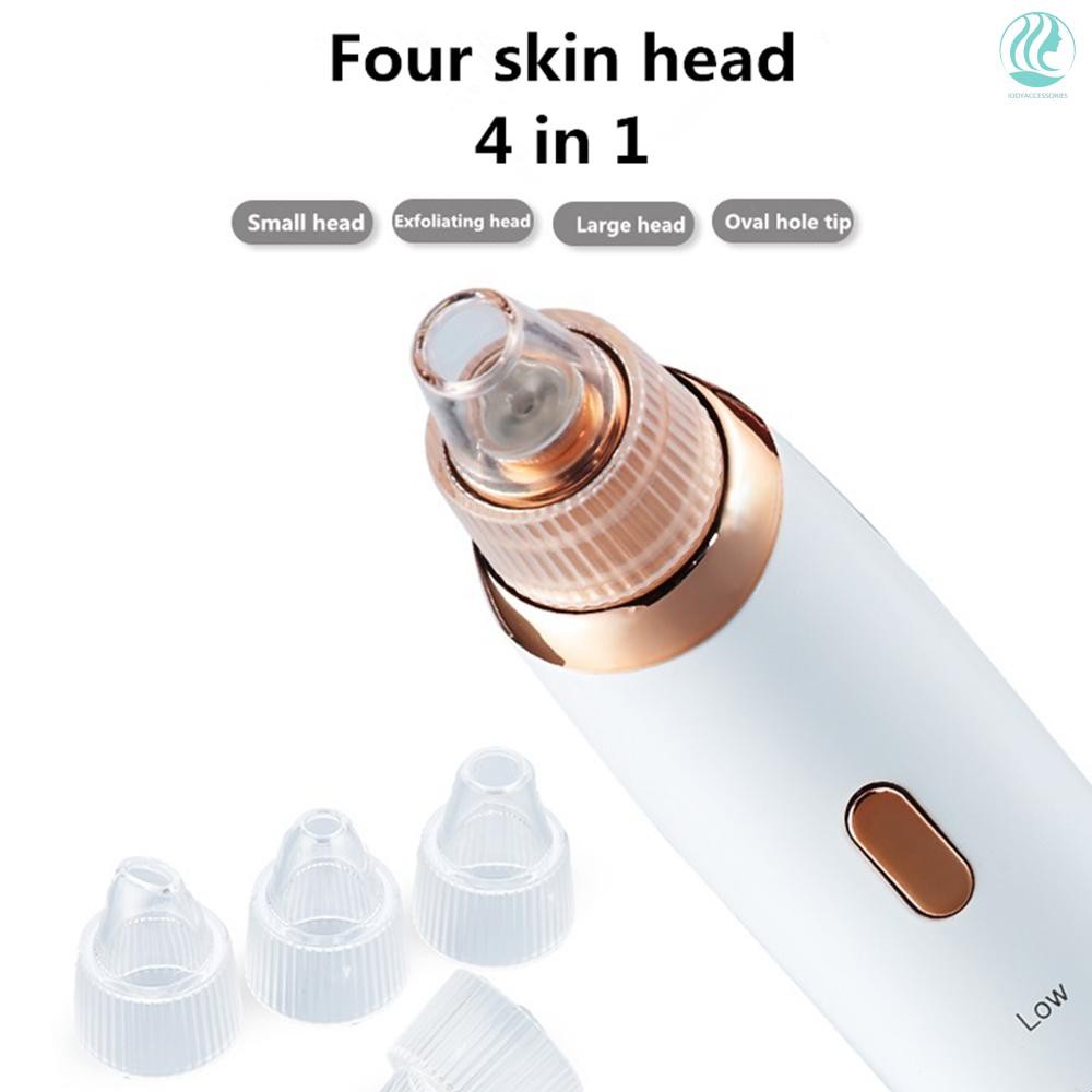 🌟Beauty Device BlackHead Remover Dead Skin Cleaning Vacuum Extractor USB Charging 3 Adjustments 4 Suction Heads for Cho