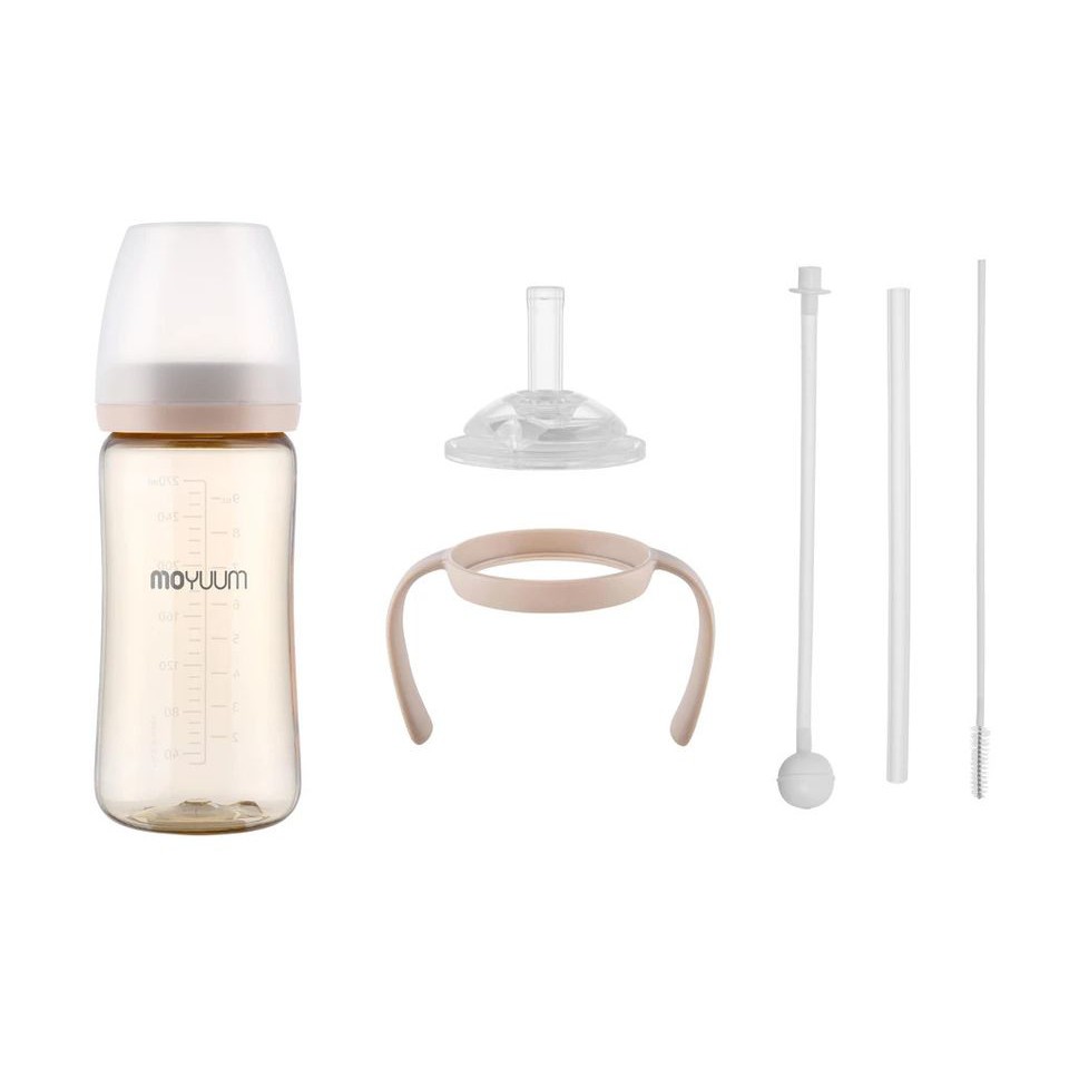 Bình sữa, phụ kiện núm ti bình sữa cho bé Moyuum 170ml 270ml Hàng chính hãng