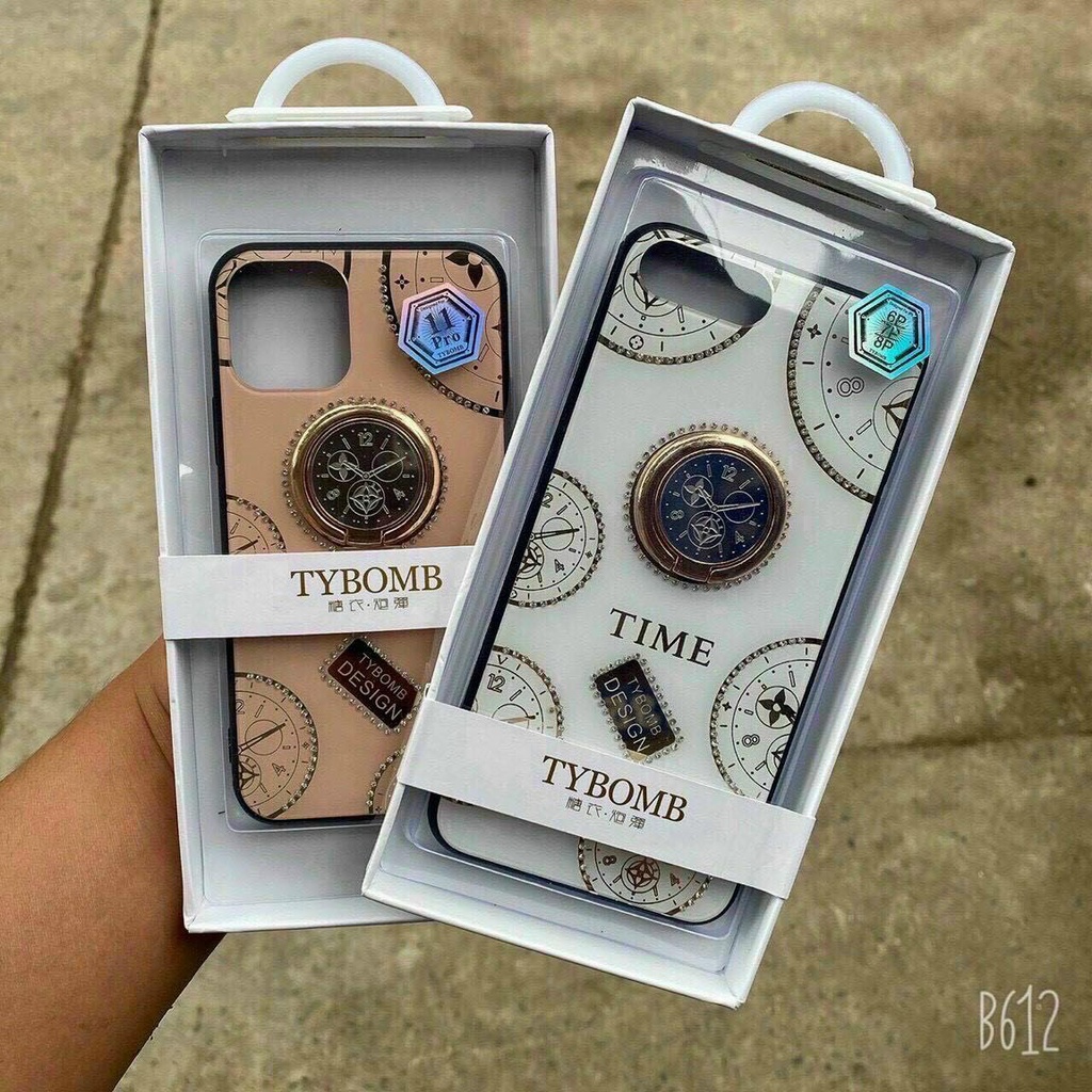Ốp điện thoại Cao Cấp Tybomb Kèm Giá Đỡ iring Cho 13promax, 12promax, 11promax, 11, 7plus, xsmax, x, 8plus