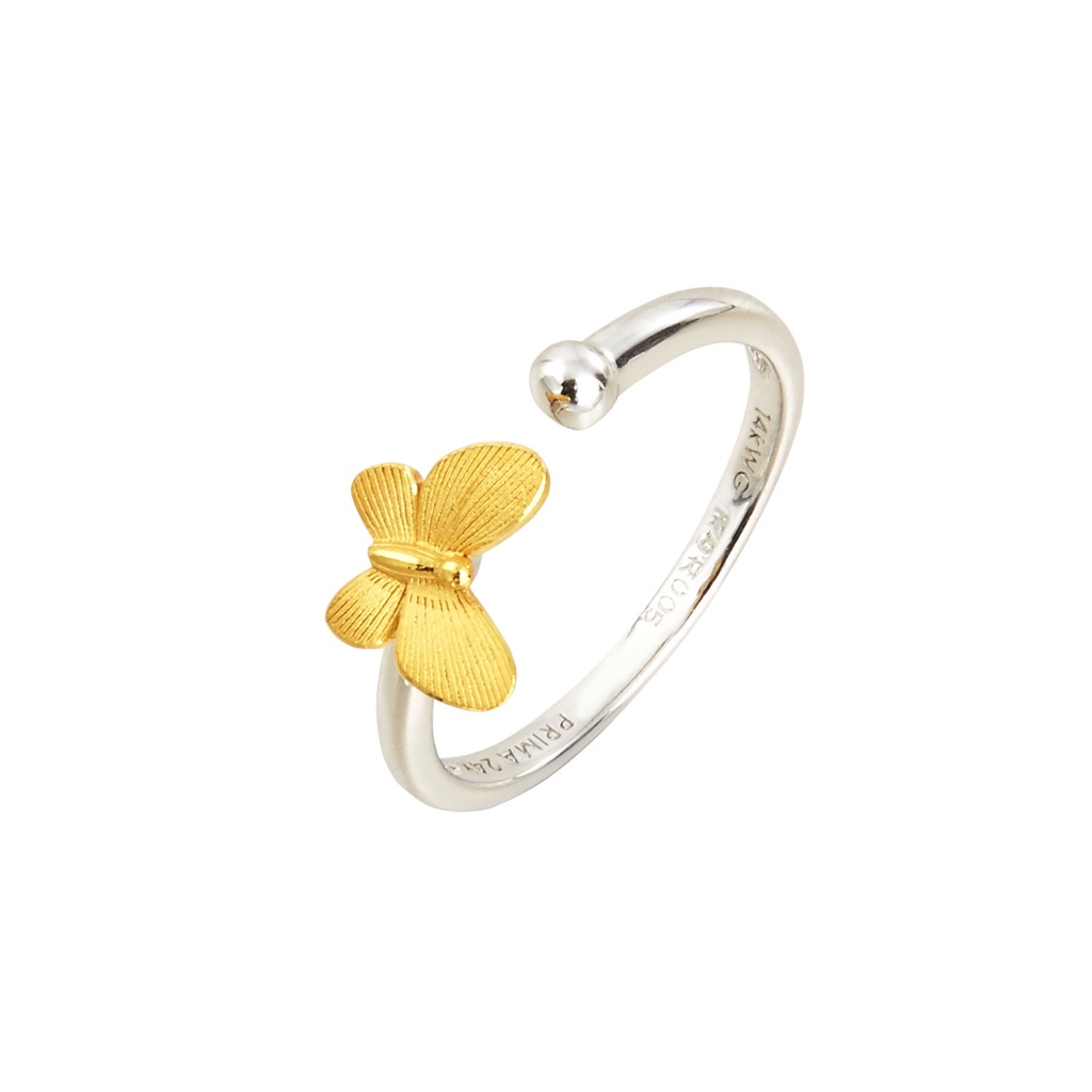 PRIMA Nhẫn Vàng 24K &amp; 18K - Họa tiết Bướm xinh xắn - 112R0679