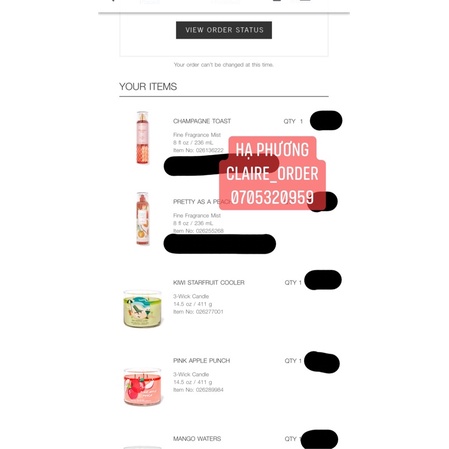 Xịt Thơm Body Mist Bath & Bodyworks mùi Champagne Toast Mẫu Mới 2021