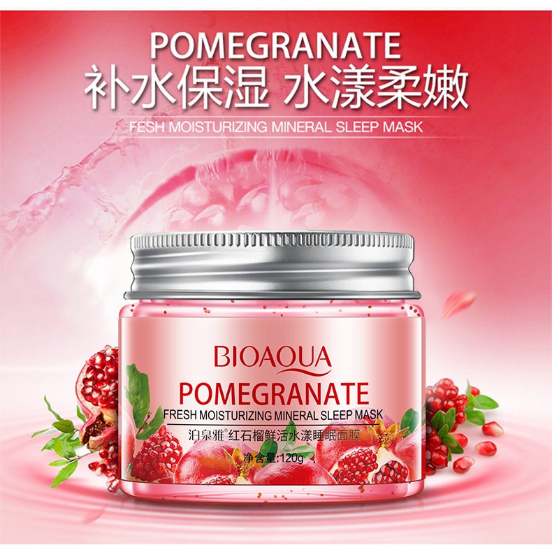 Mặt Nạ Ngủ Hoa Quả Bioaqua Kiwifruit Pomegranate 120g Mask Nội Địa Trung - LAI'S STORE