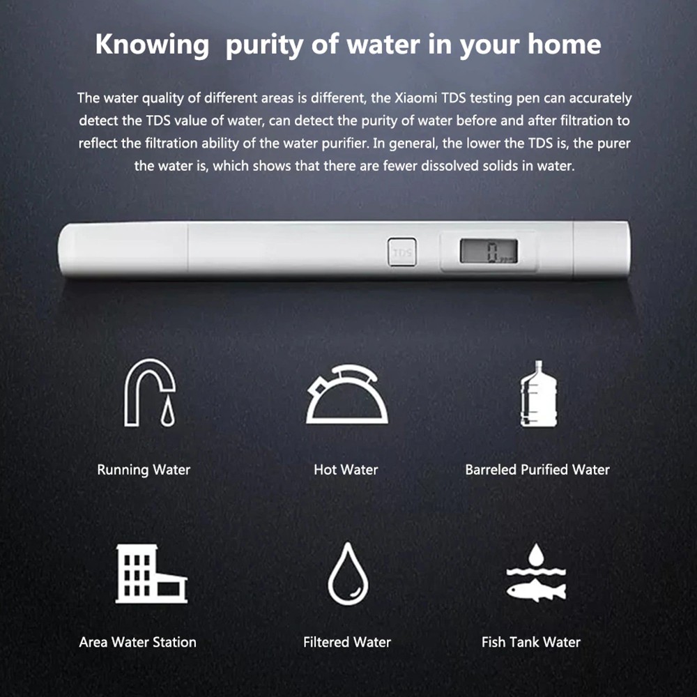 Xiaomi Youpin Bút Kiểm Tra Chất Lượng Nước   TDS Cao Cấp Tiện Dụng