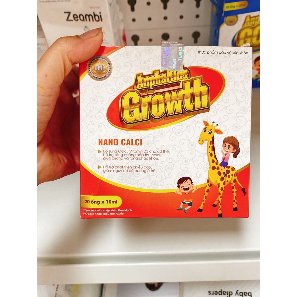 Nano canxi ANPHAKIDS GROWTH -Bổ sung canxi hữu cơ,vitamin D3,K2 giúp phát triển xương, tăng chiều cao cho bé.