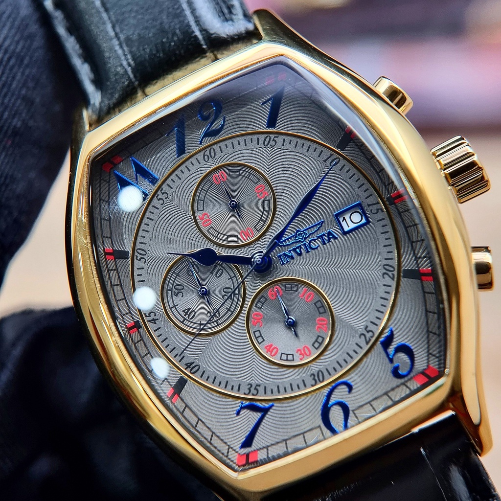 Đồng Hồ Invicta Nam Limited Edition 34015 Pin Chronograph Dây Da Mặt Rose