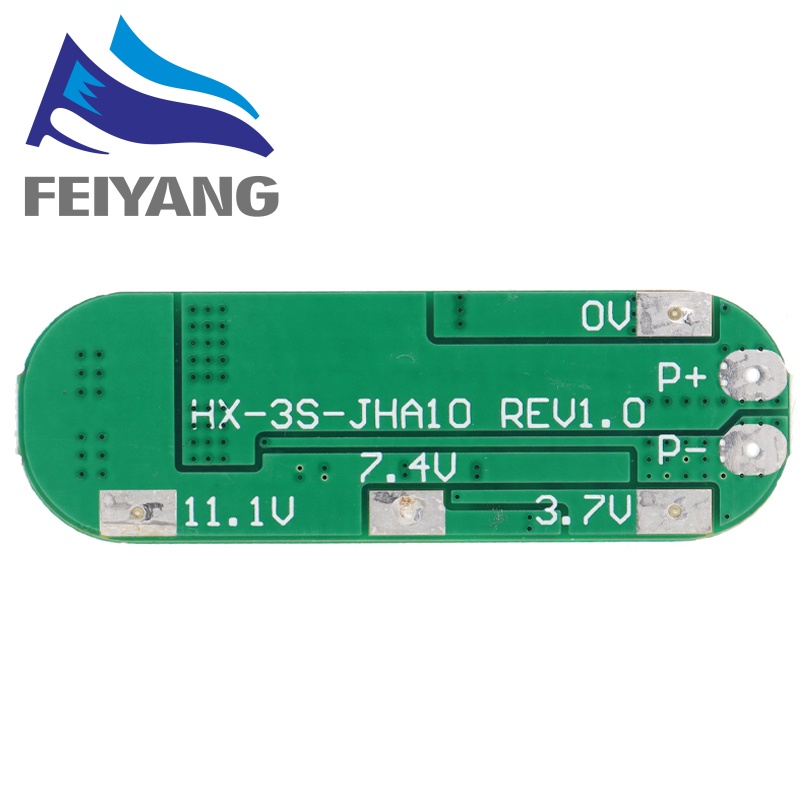 Bảng Mạch Sạc Pin Lithium 3S 10A 12V Dành Cho Pin Li-ion 18650 BMS 11.1V 12.6V