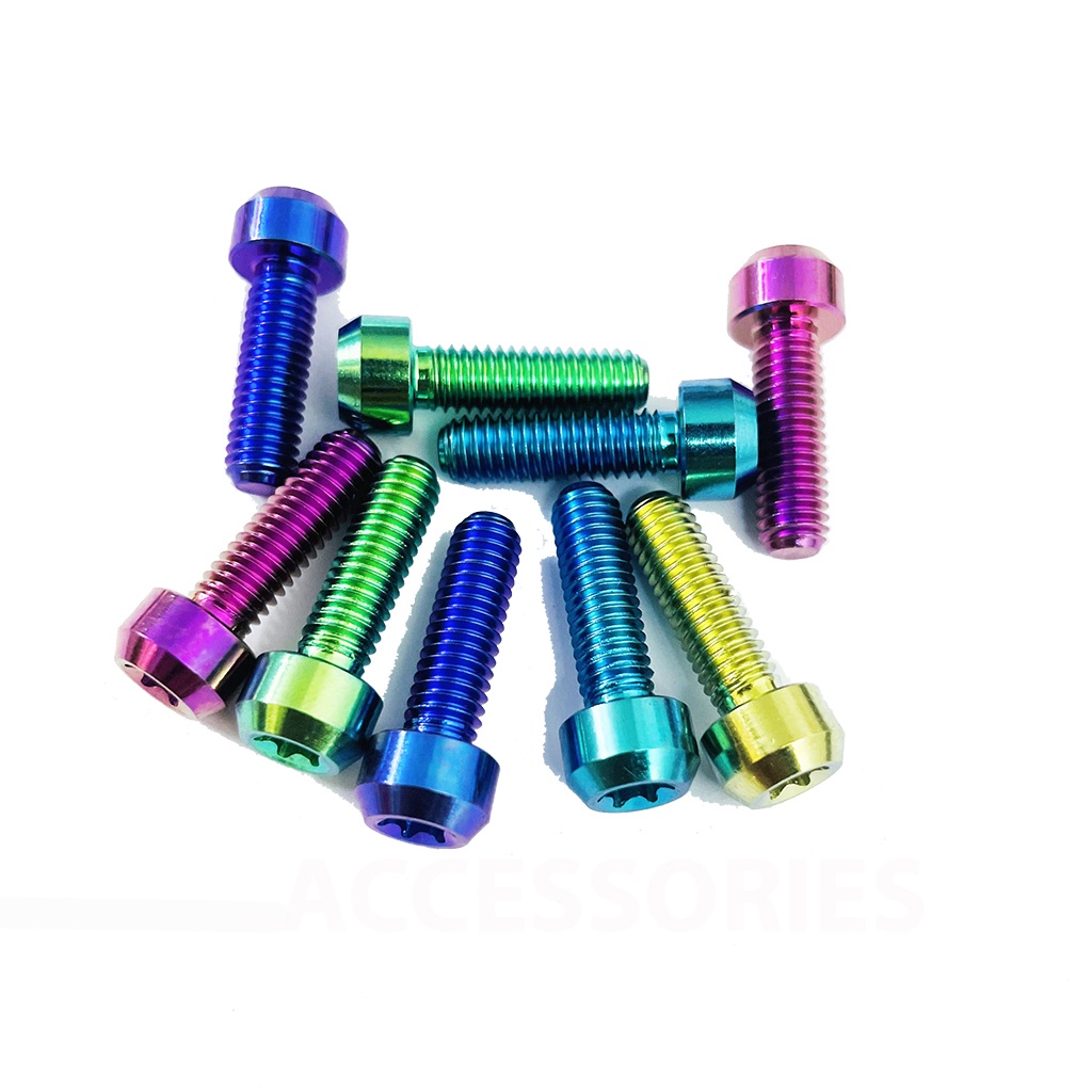 Ốc Gắn Cùm Raider/Satria/Sonic Kính Rioma Titan Gr5 MÀu Điện Phân PKPH