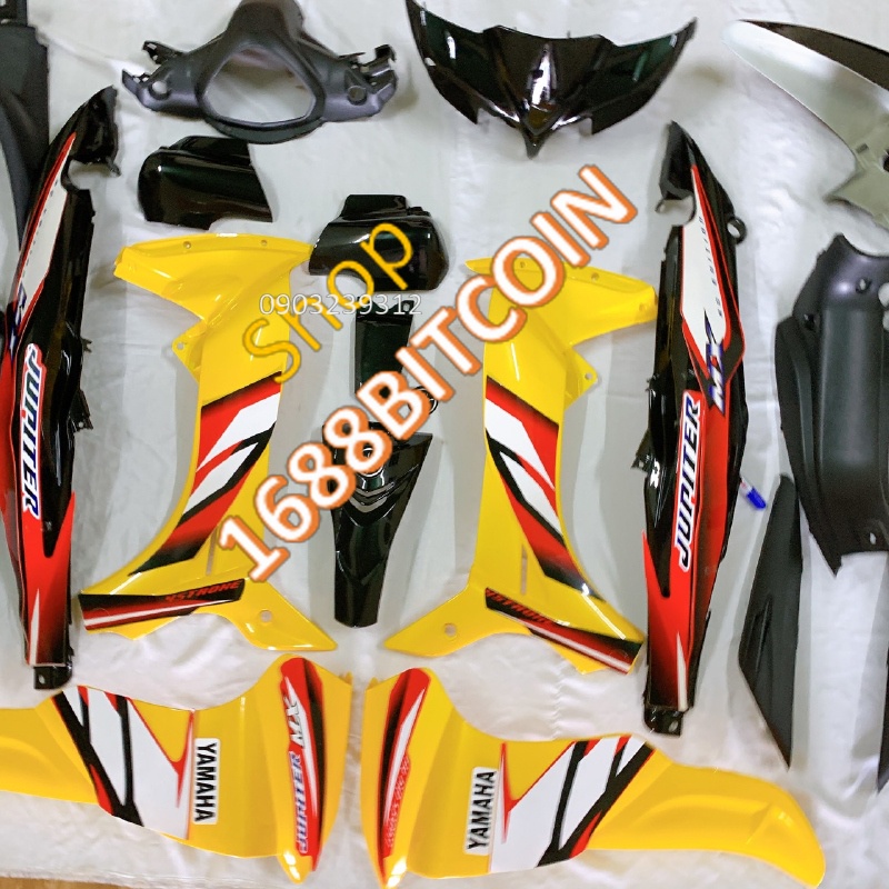 💥 Bộ dàn áo xe JUPITER MX  màu VÀNG ĐEN -bộ yếm vỏ nhựa jupiter Gravita -nhựa nguyên sinh ABS LOẠI ĐẸP
