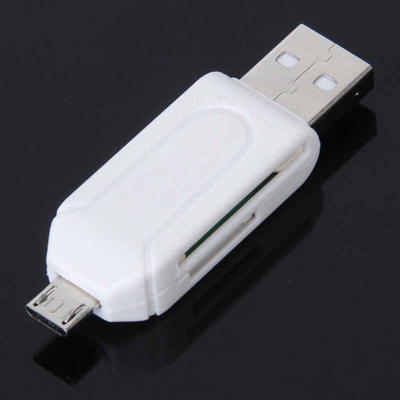 USB 2.0 + USB mini OTG SD Card Reader Cell Phone Tablet PC