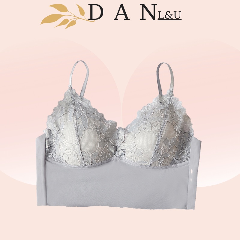 Áo Ngực Bra Cúp Phối Ren Mềm Mại Nữ Tính DAN L&amp;U 8842