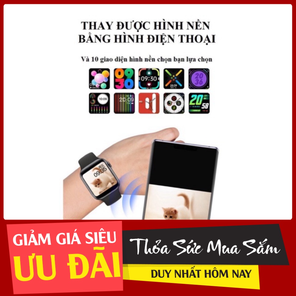 ƯU ĐÃI 70% Đồng Hồ Thông Minh U78 Plus Thay ảnh nền Nghe gọi Tích hợp Núm xoay Nút nguồn Siri ƯU ĐÃI 70%