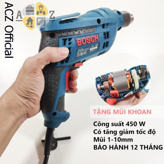 Khoan lõi đồng GBM 10RE tặng mũi khoan - BH 12 tháng