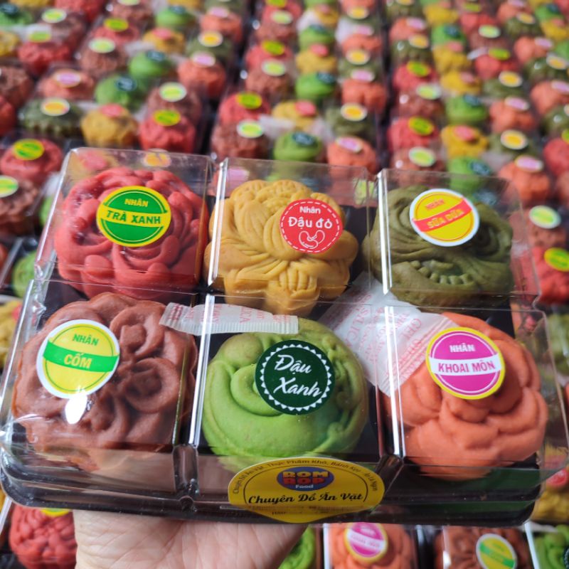 Combo 10 hộp (60 bánh) bánh nướng 6 vị 6 màu Romrop Food