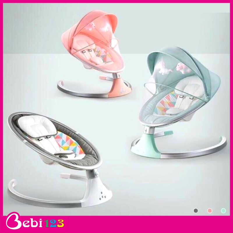 Nôi điện Kub rung tự động, có điều khiển từ xa giúp bé ngủ ngon giấc
