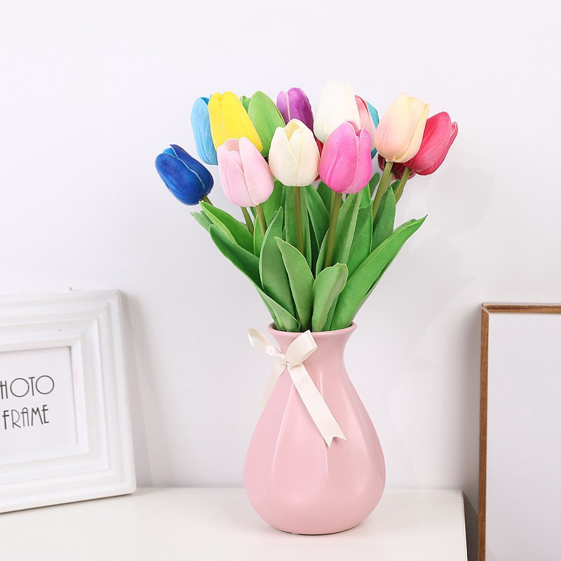 1 Bó Hoa tulip Nhân Tạo mini Cho Trang Trí Tiệc Cưới