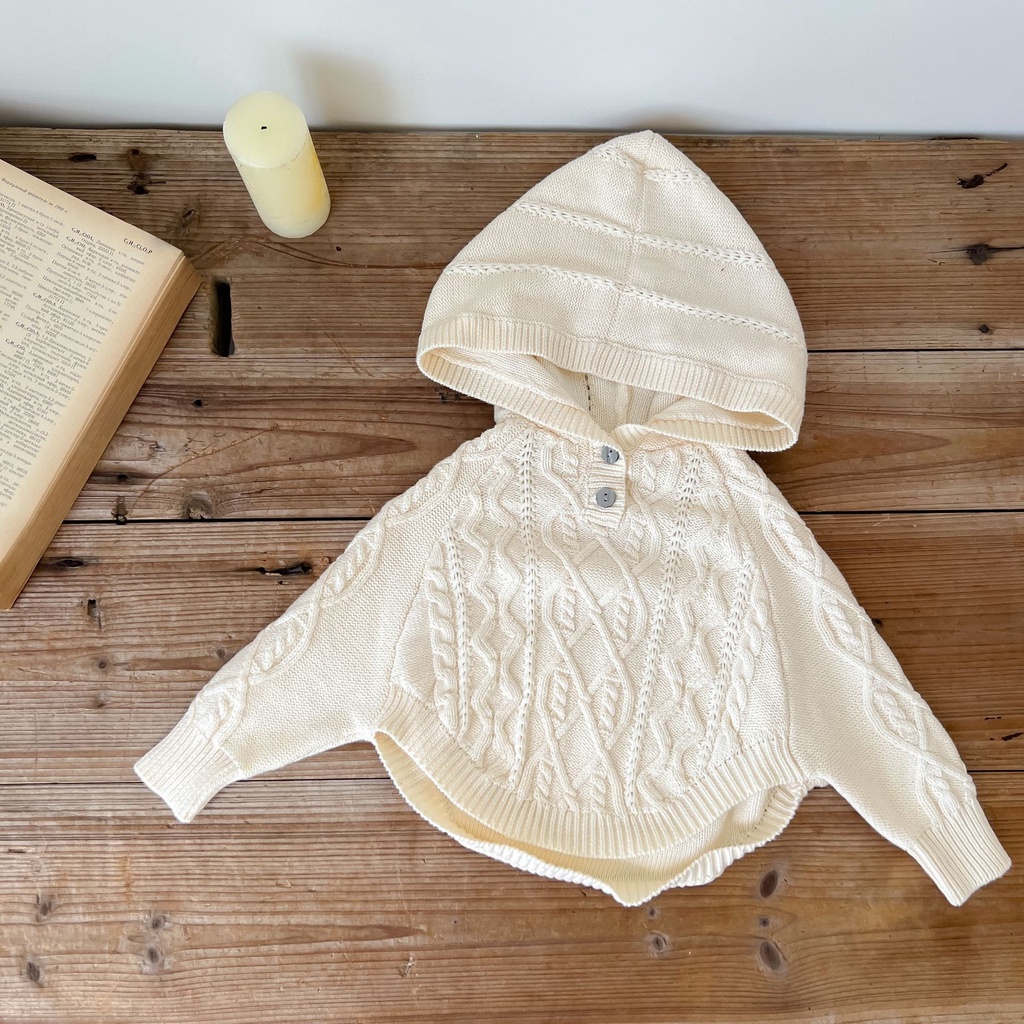 Áo Hoodie Dệt Kim Chui Đầu Phong Cách Phương Tây Dễ Thương Thời Trang Mùa Thu Cho Bé Gái 7QGT