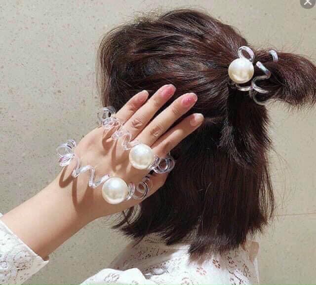 Set Cặp Tóc 5 Chi Tiết, Cặp Càng Cua,Dây Buộc Tóc