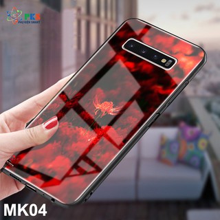 Ốp lưng Samsung Galaxy S10 in 3D hoa bỉ ngạn mặt lưng sáng bóng