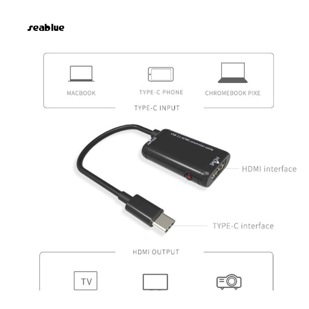 Cáp Chuyển Đổi Usb 3.1 Type C Sang Hdmi 1080p