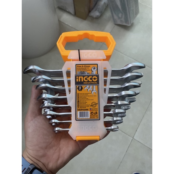 HKSPA2088 Bộ 8 cờ lê 2 đầu miệng cao cấp ingco