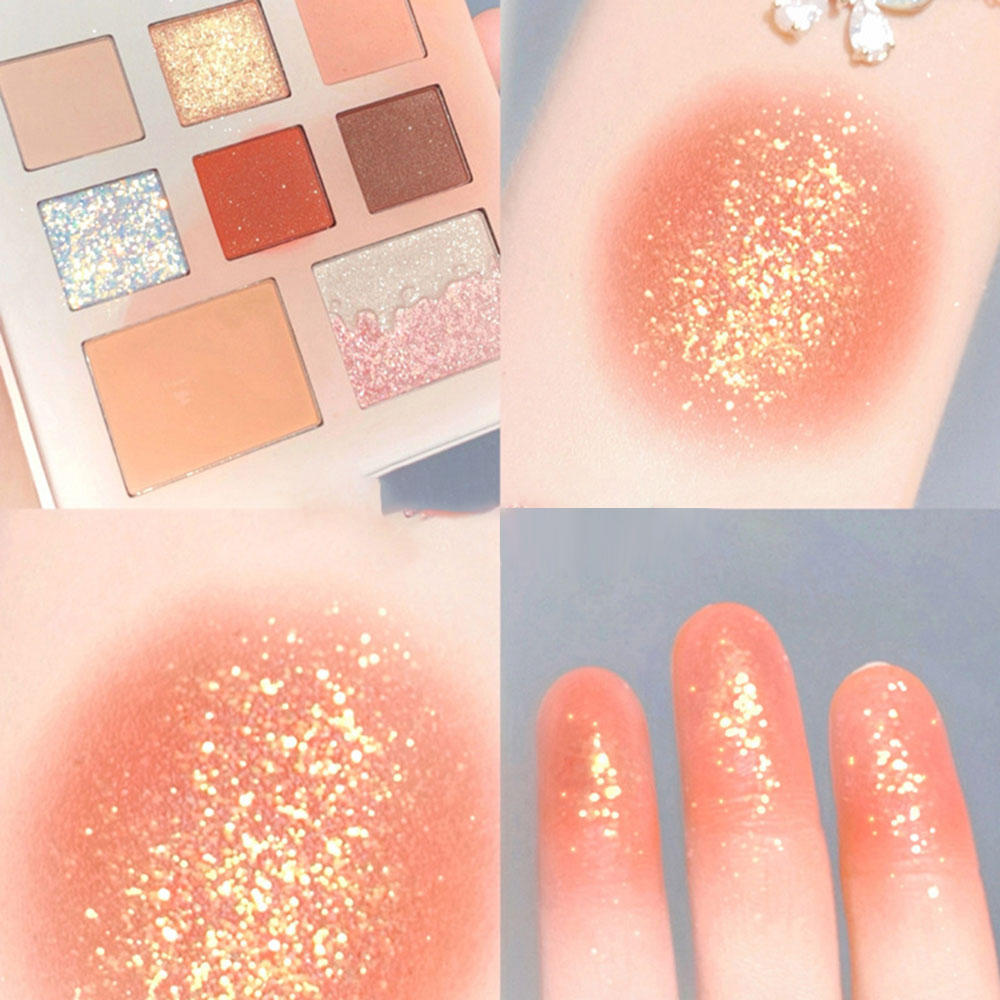 Bảng phấn mắt DIKALU 8 màu lấp lánh dành cho người mới bắt đầu