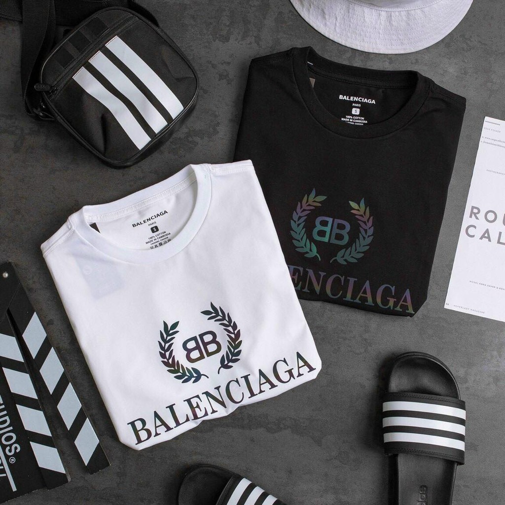 [COMBO MUA 1 ÁO TẶNG 1 MŨ TRƠN LƯỚI THỜI TRANG ] Áo phông Balen.cia chất liệu cotton , áo phông Unisex thời trang | BigBuy360 - bigbuy360.vn