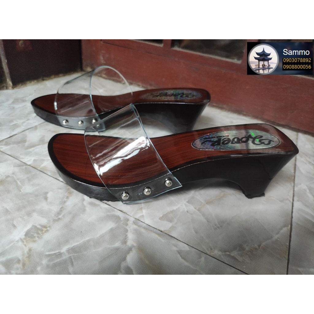 Guốc Gỗ Guốc Mộc 2 Phân Và 5 Phân Quai Trong