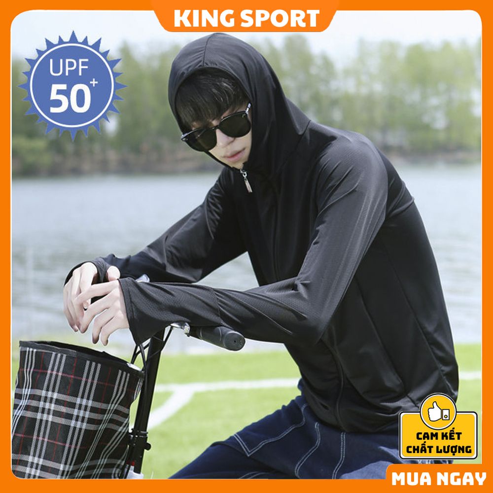 Áo khoác chống nắng nam nữ cao cấp cho nam vải kim cương thoáng mát chống nắng chống tia uv bảo vệ da KING SPORT