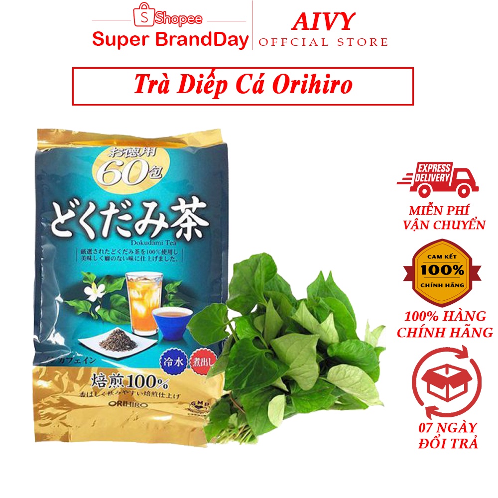 [Date 2024] Trà Diếp Cá Orihiro - Orihiro Dokudami Tea 60 túi Nhật Bản