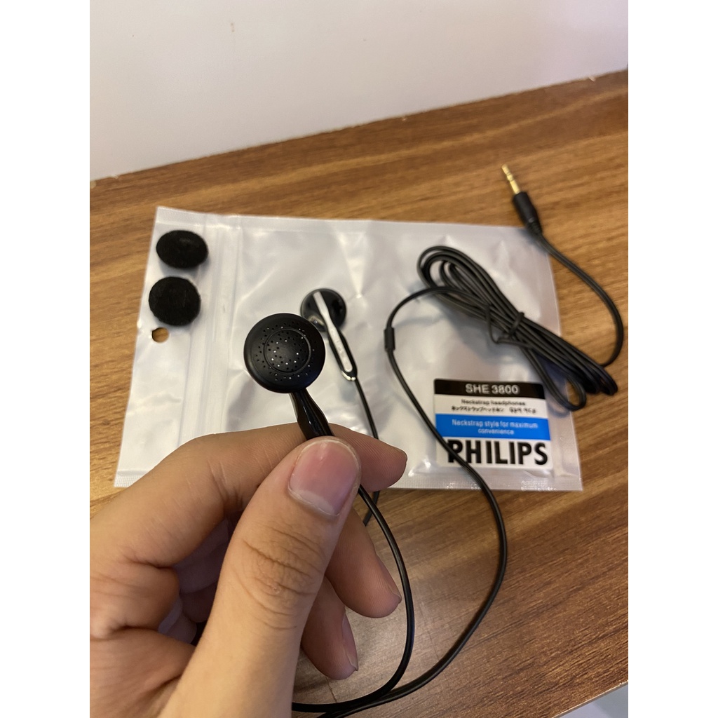Tai nghe Philip SHE 3800 âm thanh cực hay, tai nghe dây nhét tai she3800 huyền thoại một thời philips she3800 Siêu Rẻ
