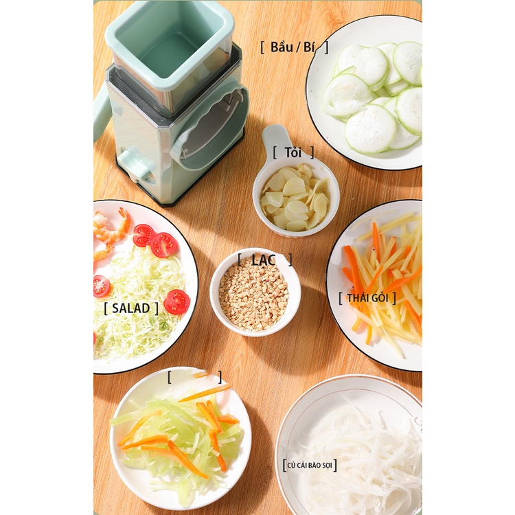 [Freeship] Dụng Cụ Thái Rau Củ Quả Đa Năng 4 in 1 Máy. Cắt Máy Bào Củ Qủa Đa Năng Nhỏ Gọn Tiện Lợi - BẨO HÀNH 1 ĐỔI 1