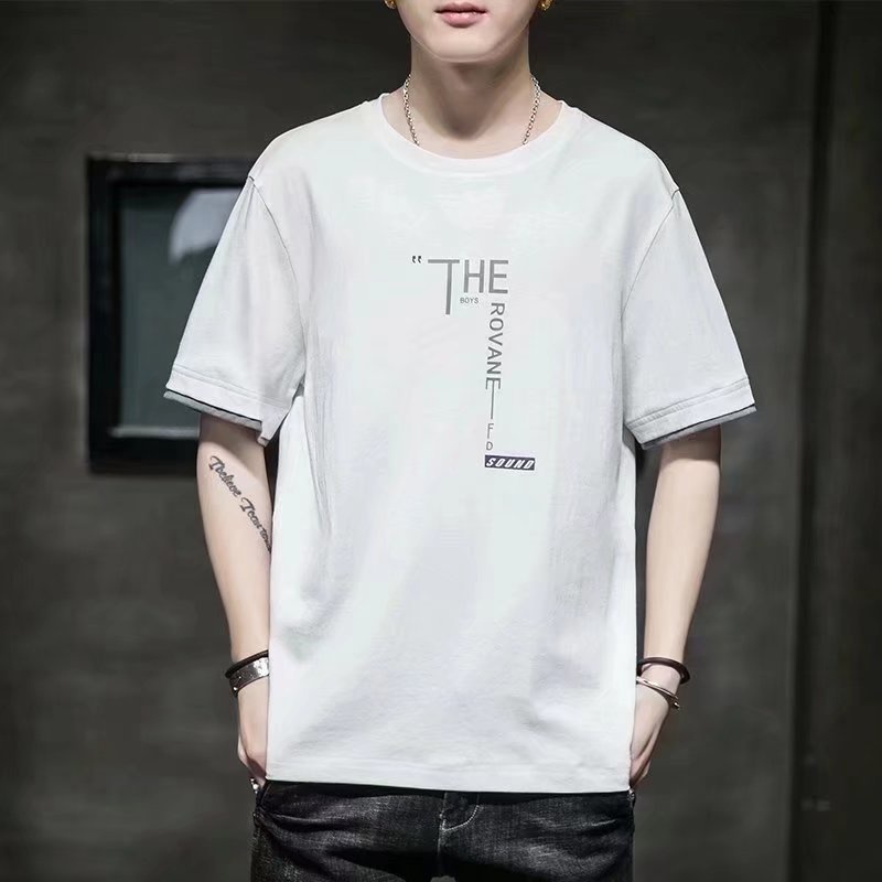 Áo Thun Tay Ngắn Cổ Tròn Size Lớn M-3XL Phong Cách hip hop Cho Nam