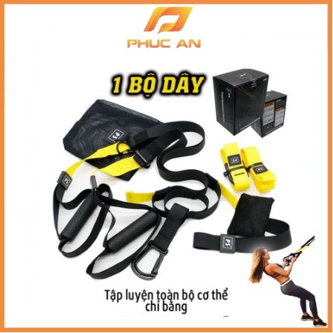 Dây kháng lực tập gym TRX P3, dây treo kháng lực đa năng tập Gym chính hãng TOPBODY-DTREO01