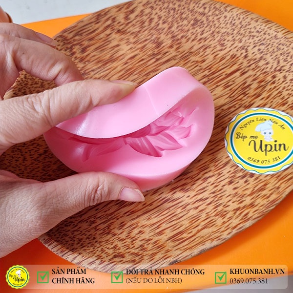 Khuôn silicon Hoa sen cạn bông 9cm làm hoa đậu bánh trung thu