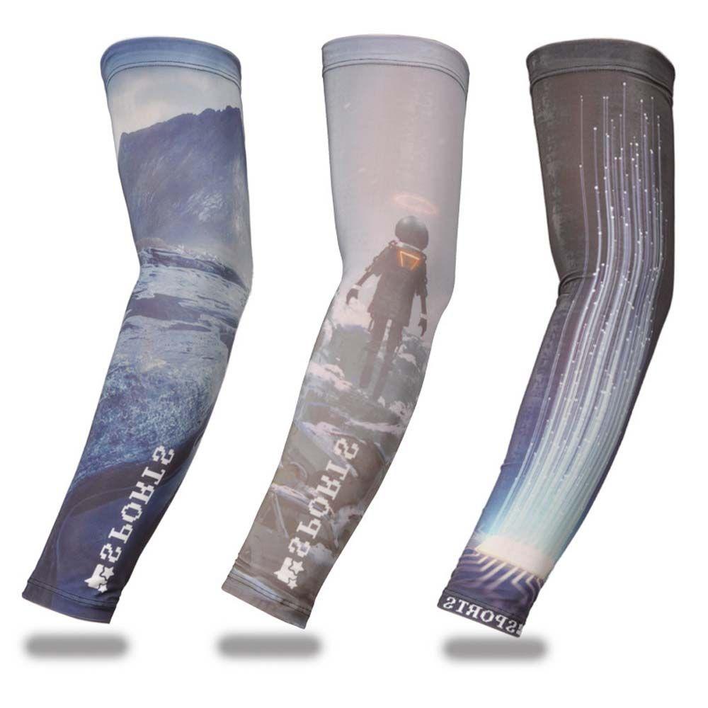 1 Cặp Ống Tay Áo Bằng Lụa Lạnh Bảo Vệ Chống Tia UV Khi Chơi Thể Thao Ngoài Trời Cho Nam Và Nữ