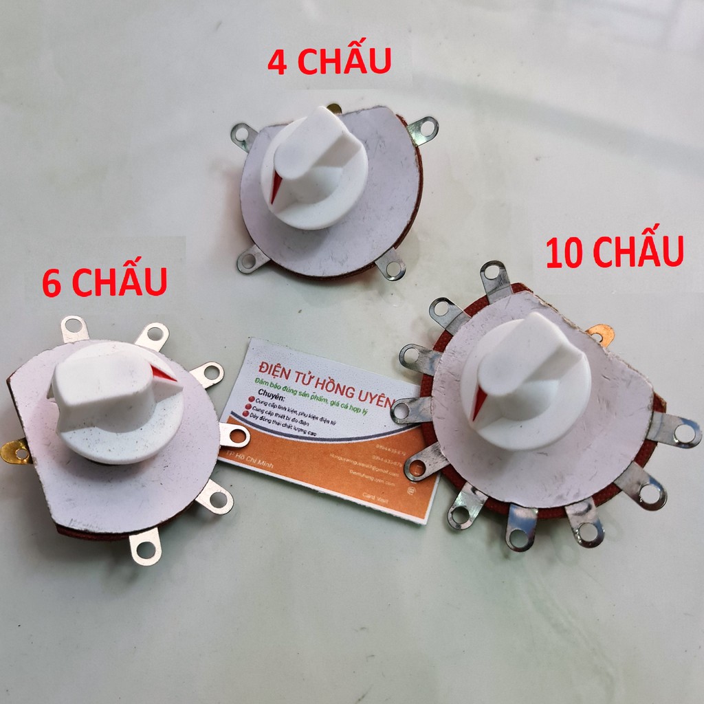 (2 cái) Công tắc 4 chấu /6 chấu /10 chấu. Công tắc nhiều cấp độ dùng cho máy cơ, sạc acquy, công tac chuyển chế độ nước