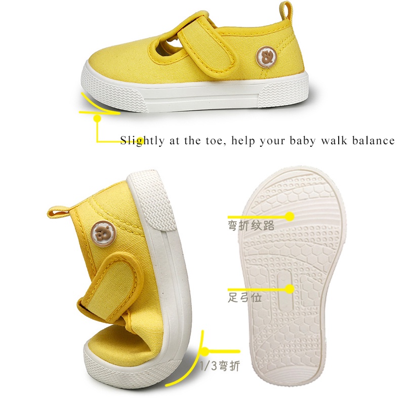 Giày canvas AYUER đế mềm phong cách Hàn Quốc cho bé