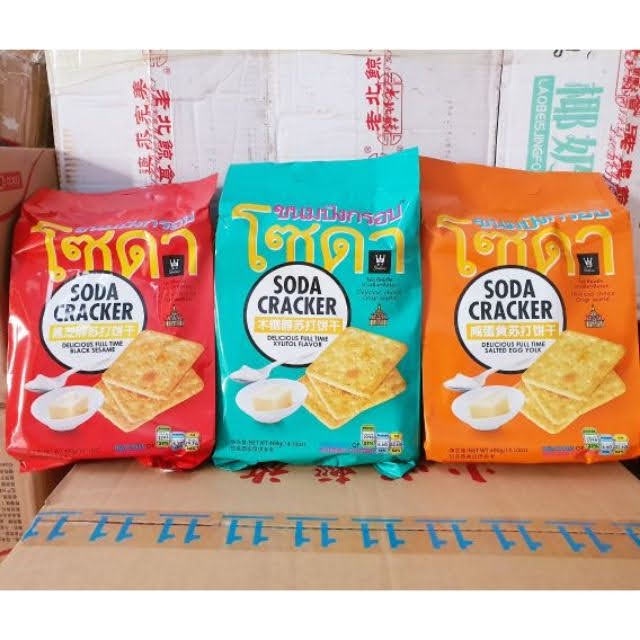 [ Bánh quy dinh dưỡng ] BÁNH SODA CRACKER MẶN Thái Lan gói lớn 400g.
