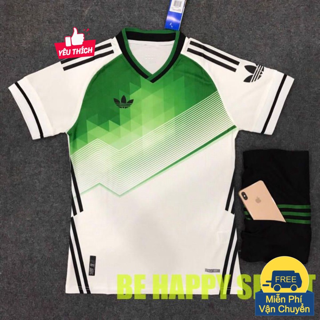 Bộ Đồ Đá Banh DAS Màu Trắng Xanh Vải Thái Siêu Đẹp 2021 - Áo Bóng Đá Nam PP Bởi Be Happy Sport