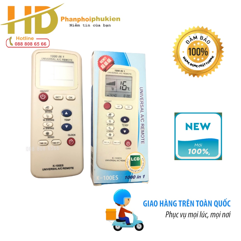 Điều khiển remote điều hòa đa năng dùng được cho tất cả các dòng điều hòa