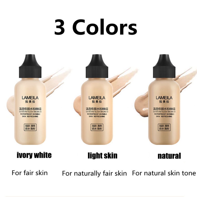 Kem Nền Dạng Lỏng Lameila 3 Màu Tùy Chọn Dưỡng Ẩm Lâu Trôi