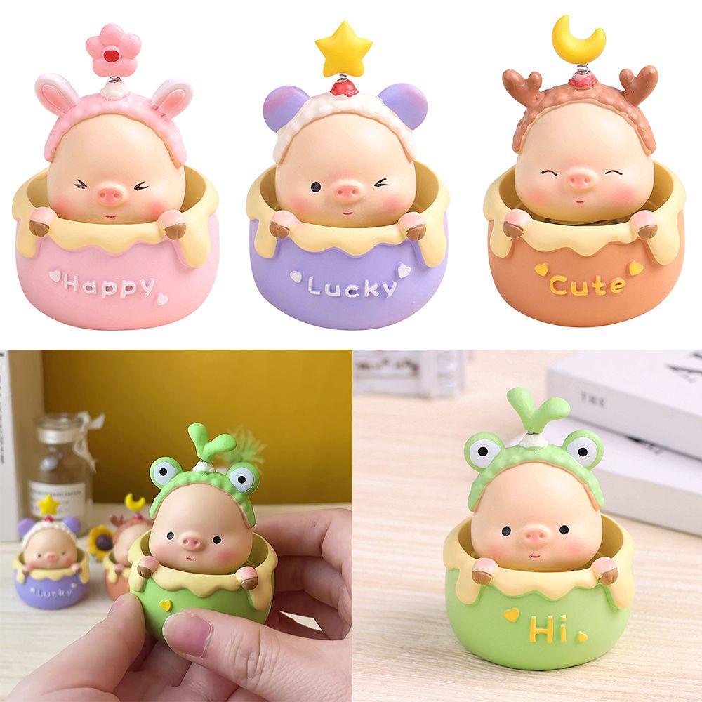 CONOPERY Tượng Heo Để Bàn Trang Trí Văn Phòng / Xe Hơi