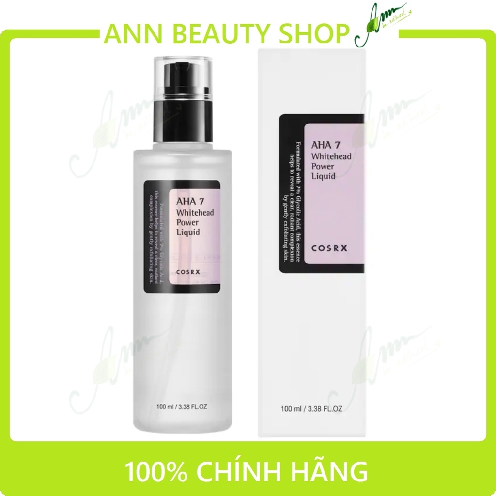 THANH LÝ Tẩy Da Chết Hóa Học COSRX BHA Blackhead Power Liquid 100ml/ Cosrx AHA 7 Whitehead Power Liquid 100ml
