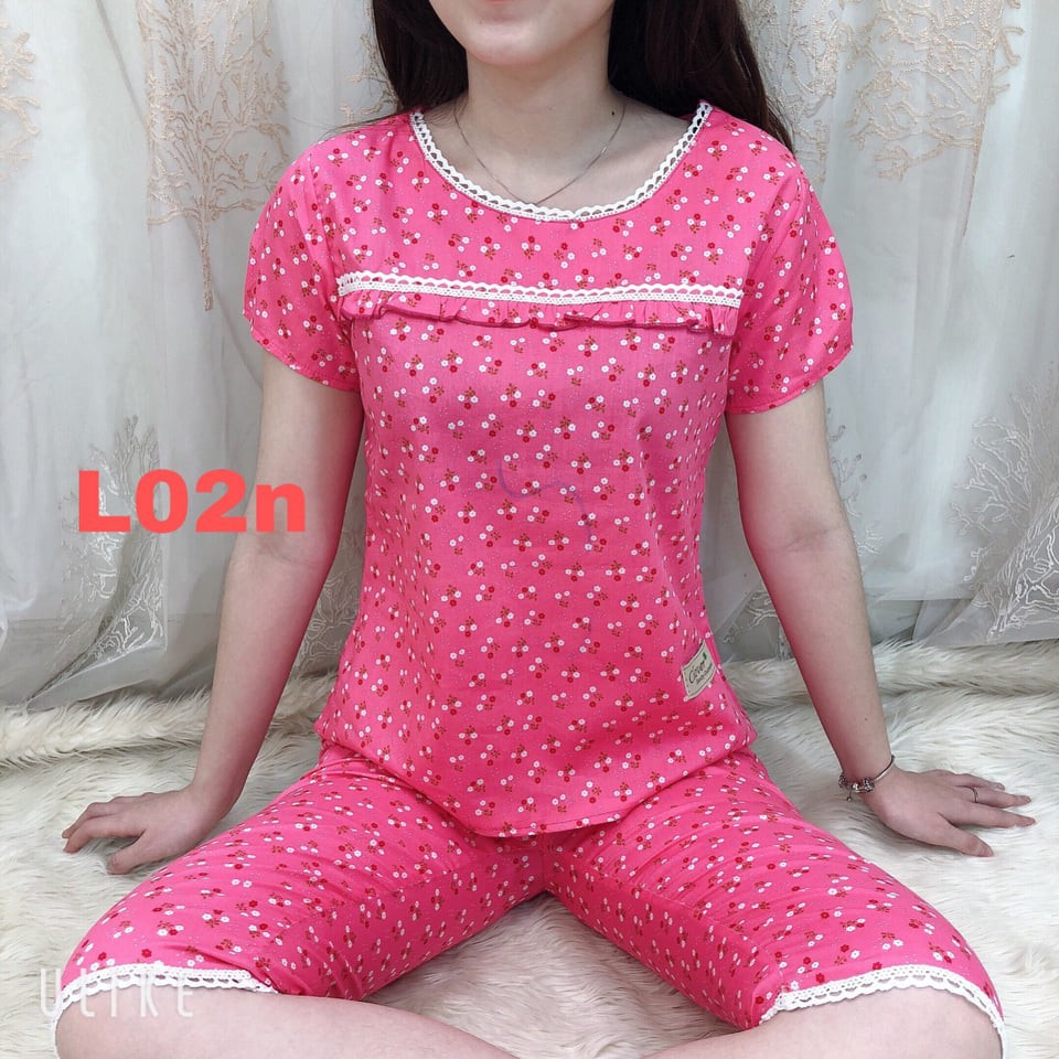 bộ lửng mặc nhà cổ tròn