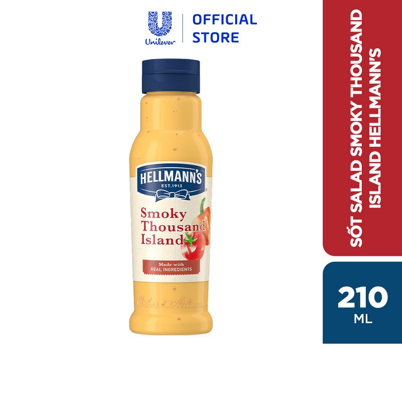 [Mã COSUI5 giảm 8% đơn 150K] Xốt salad Hellmann's Smoky Thousand Island 210ml