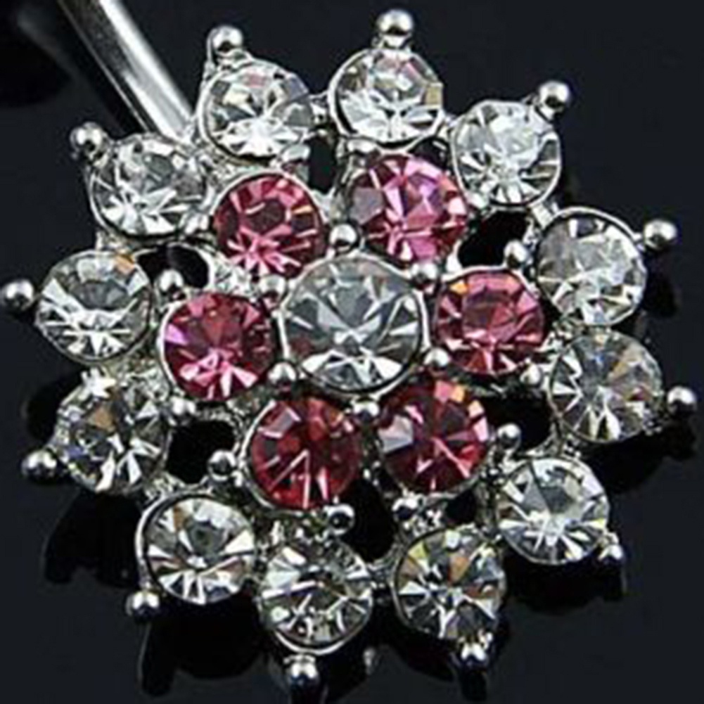 Khuyên rốn thép y tế hình hoa cá tính trẻ trung dành cho nữ