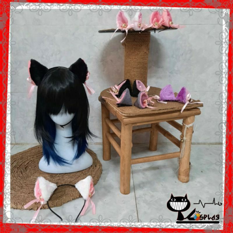 [Sẵn] Tai neko nhiều màu cosplay - Băng đô và kẹp tai mèo hóa trang tại Miu Cosplay