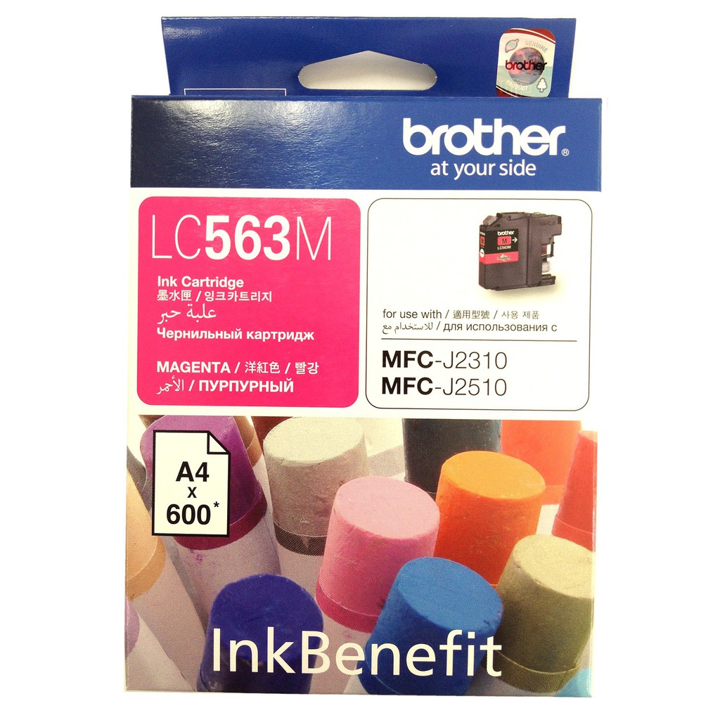 Mực in Brother LC-563M Ink dùng Cho máy in Brother MFC-J2310/J2510/J3520/J3720 ( Hồng ) - Hàng Chính Hãng