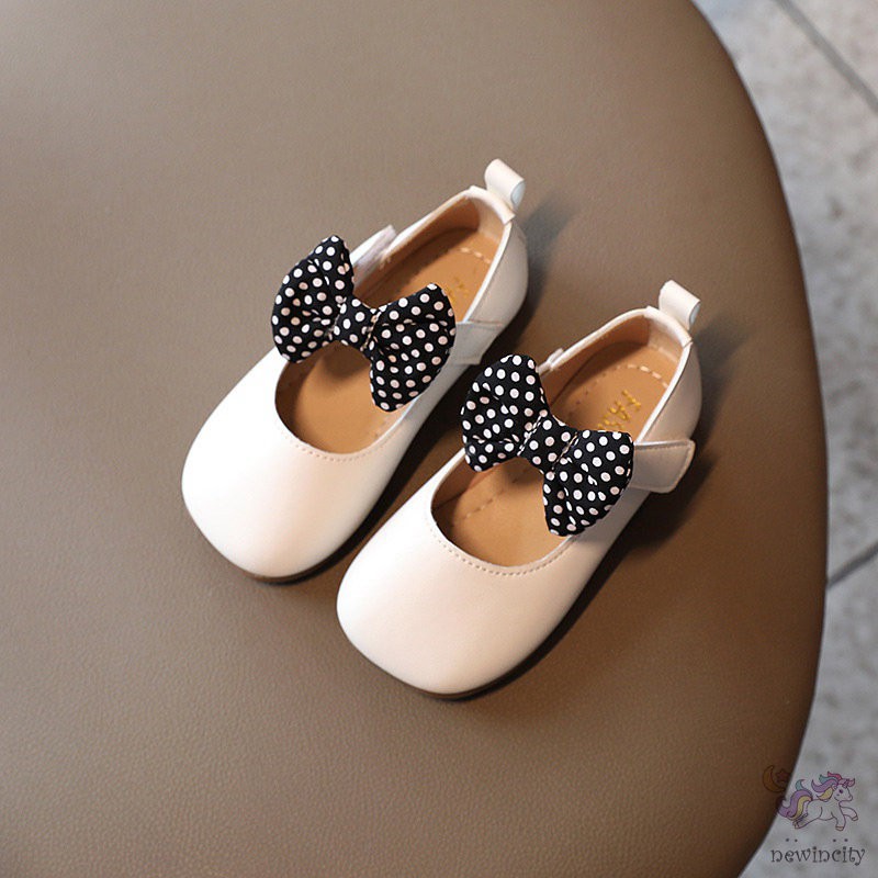 Giày búp bê đế mềm đính nơ xinh xắn phong cách Hàn Quốc thời trang cho bé gái